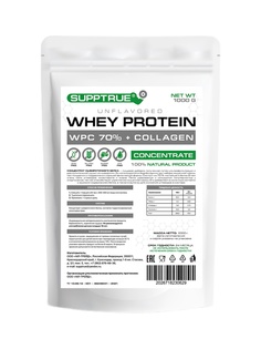 Концентрат Supptrue Whey Protein Concentrate WPC 70% + Collagen 1000g