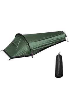 Водоотталкивающая туристическая палатка URM с защитным чехлом, зеленая