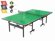 Всепогодный теннисный стол UNIX Line 6mm green + набор для тенниса