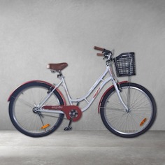 Велосипед городской MAXIT D050 26", белый/коричневый