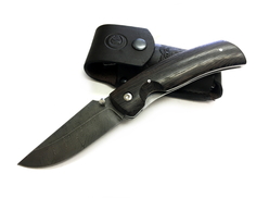 Раскладной нож Аляска Семин, дамасская сталь, рукоять венге