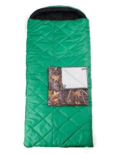 Спальный мешок Alex House KempBag, правый, 90*230, зеленый