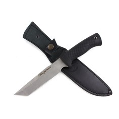 Туристический охотничий нож Легионер Пиранья, сталь AUS8, рукоять эластрон