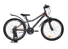 Велосипед Stels Navigator 24" 410 V 21 sp V010 рама 12" антрацитово-черный