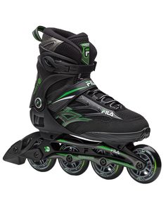 Коньки роликовые FILA WAVE 84 black/grey/green 43(UK9)
