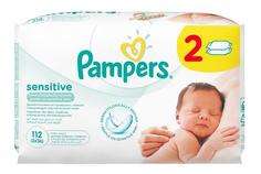 Детские влажные салфетки Pampers sensitive, 112 шт.