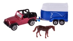 Коллекционная модель Siku Jeep Wrangle с прицепом для перевозки лошадей