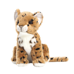 Реалистичная мягкая игрушка Hansa Creation Котёнок ягуара, коричневый, 17 см
