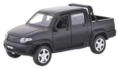 Машина металлическая инерционная UAZ Pickup, матовый черный, 12 см Технопарк