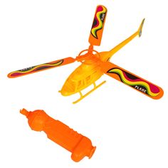 Вертолет с запускающим устройством Bondibon Властелин неба, оранжевый, CRD 26x