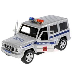 Машина металлическая инерционная Mercedes-Benxz G-class Полиция 12 см, свет/звук Технопарк