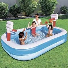 надувной бассейн баскетбол, 251 х 168 х 102 см, от 3 лет, bestway, арт. 54122, Интекс