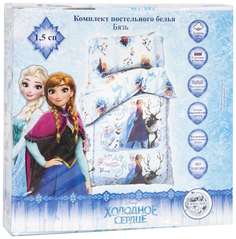 Постельное бельё 1,5 сп Сказка Холодное сердце хлопок Disney