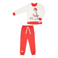 Костюм для девочек Lucky Child Lucky Sport 57-41ф толстовка + брюки р 110
