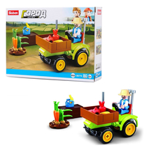 Конструктор Sluban Город Фермерский трактор 80 деталей Junfa Toys