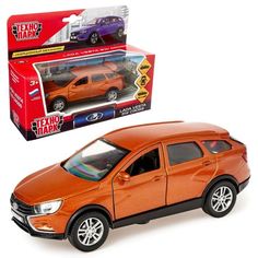 Машинка Технопарк Lada Vesta SW Cross 12 см, открывающиеся двери, золотой VESTA-CROSS-GD