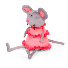 Мягкая игрушка Тутси Мышка Ксенечка в розовом платье