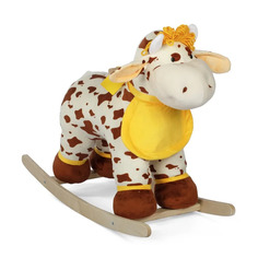 Качалка мягкая Тутси Теленок Бубляш белый/коричневый