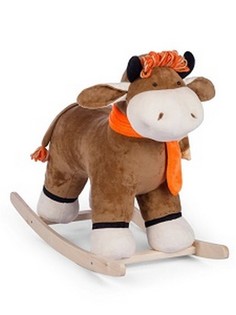 Качалка мягкая Тутси Бычок Бублик коричневый