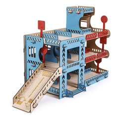 Сборная модель Тутси Парковка с лифтом фигурки, дерево