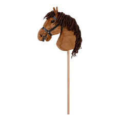 Мягкая игрушка Тутси Лошадка на палке Сириус малый коричневый, 35х30 см