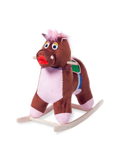 Качалка мягкая Тутси Лошадь коричневый/розовый