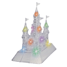 Пазл 3D кристаллический, "Сказочный замок" 105 деталей, световые и звуковые эффекты, работ No Brand