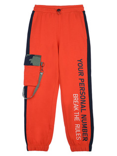 Брюки детские PlayToday Tween 12311256, красный, черный, 140