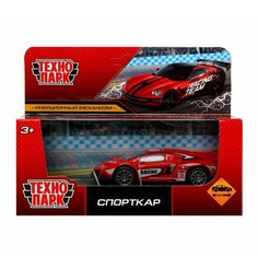 Машина Технопарк Спорткар инерционная красно-белая