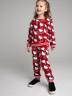 Пижама детская PlayToday Kids 12342077, красный, белый, 104