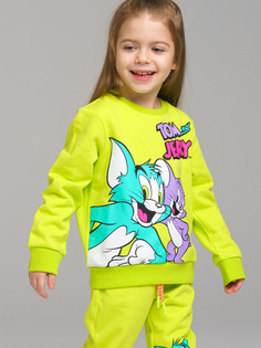 Свитшот детский PlayToday Kids 12342015, светло-зеленый, разноцветный, 104