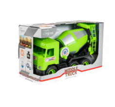 Авто Middle Truck - бетоносмеситель (зеленый) в коробке ТИГРЕС