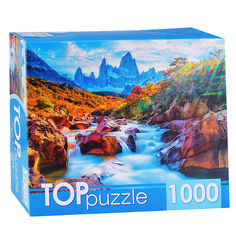 Пазлы 1000 TOPpuzzle "Гора-Фицрой, Аргентина" Рыжий кот