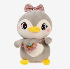 Мягкая игрушка Пингвин, размер 22 см, цвет серый No Brand