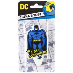 Свеча в торт С Днем Рождения!, Супергерой, 4,6х8,4 см No Brand