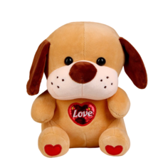 Мягкая игрушка Собака, размер 22 см, цвет рыжий No Brand