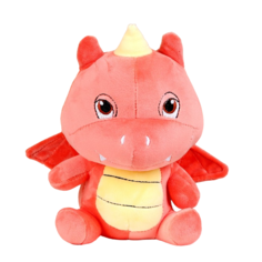 Мягкая игрушка Дракончик, 22 см, цвет красный No Brand