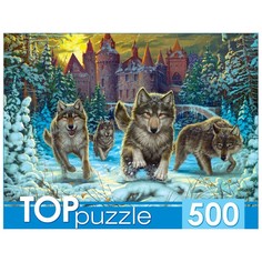 Пазл Волки и снежный замок, 500 элементов Рыжий кот