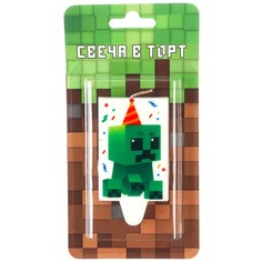 Свеча в торт С Днем Рождения!, 4,5х8,4 см No Brand
