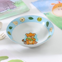 Тарелка глубокая Тигренок с грушами 15 см Доляна