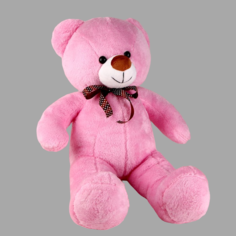 Игрушка мягкая Медведь, розовый, 65 см No Brand