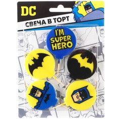 Свеча в торт набор, Супергерои, 5шт No Brand