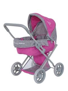 Коляска для кукол Buggy Boom Infinia розово-серая, 56*30*66 см