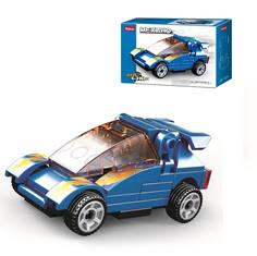 Конструктор Sluban Механо Гоночная машина инерционная синяя 54 детали Junfa Toys