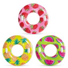 Круг надувной INTEX Tropical Fruit Tubes с ручками-держателями от 9 лет 107 см