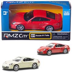 Машинка металлическая Uni-Fortune RMZ City 1:43 Porsche 911 Turbo, 2 цвета (красный/белый)