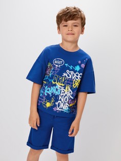 Футболка детская Acoola 20120510169, васильковый, 128