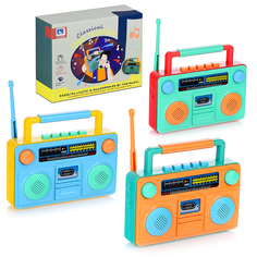 Магнитофон игрушечный HJ-8087A на батарейках, в коробке Oubaoloon