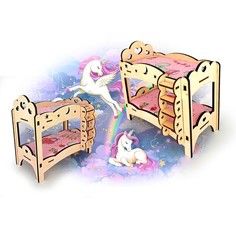 Двухъярусная кровать для кукол «Сердечки» Altair