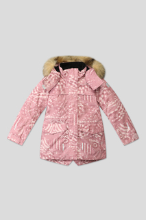Куртка утепленная Reima 5100072M для девочек, цвет зеленый/розовый р.122